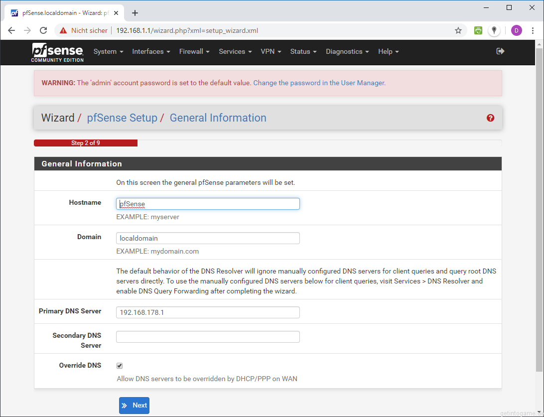 CaptivePortal mit pfSense Firewall realisieren W/LANHotspot für GETINTOGAME